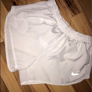 White nike shorts